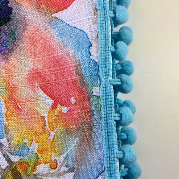 Amarylis Fabric Shower Curtain Pompom Watercolors - Picture 10 of 14